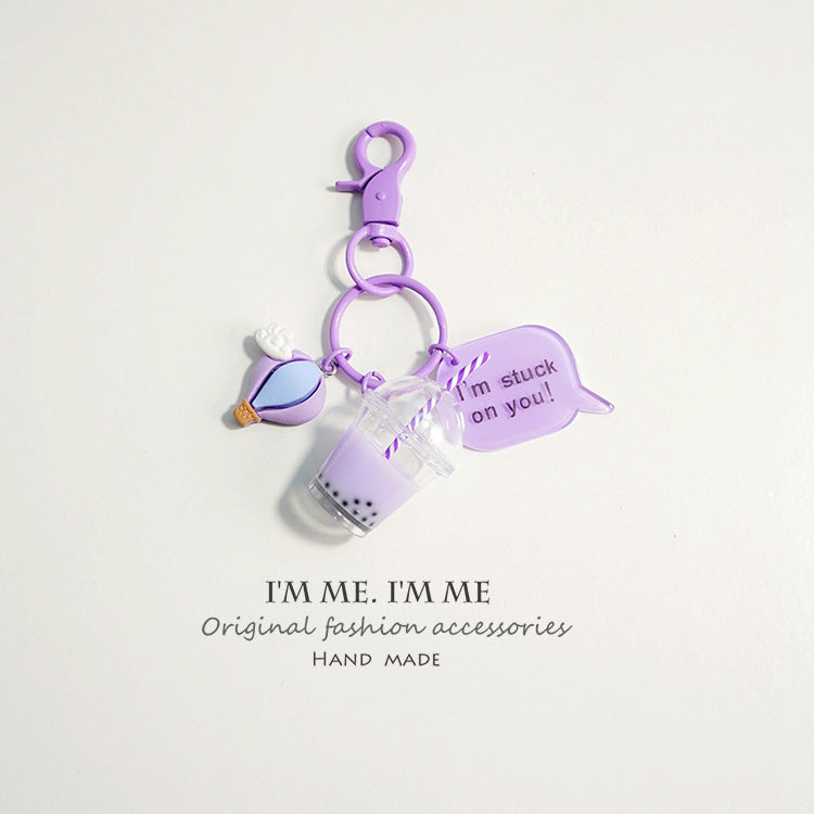 Wholesale Milk Tea Bear Oiled Cute Keychain